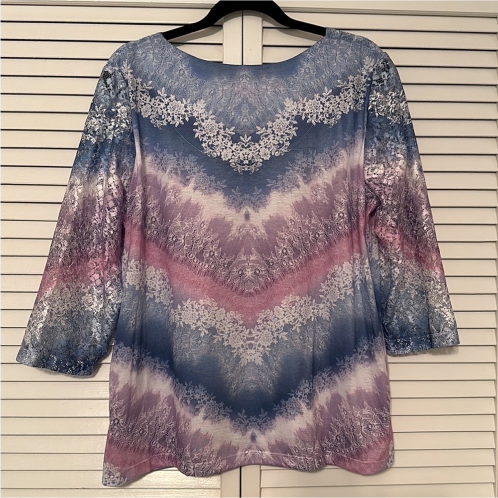 Alfred Dunner Lace Top - Picture 7 of 9